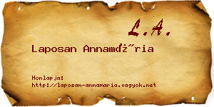 Laposan Annamária névjegykártya